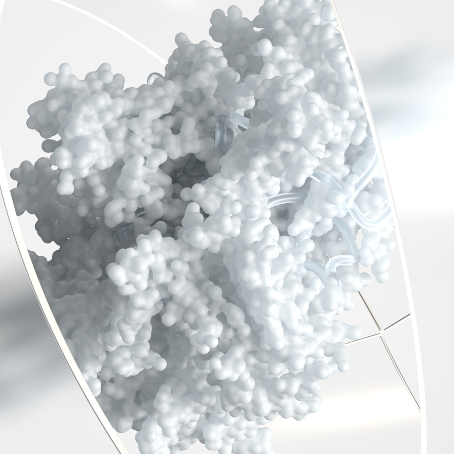 3D render of protein structure